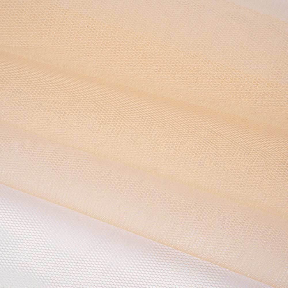 Stiff Polyester Tulle - Nude - Famous Australian Designer Deadstock - Folded