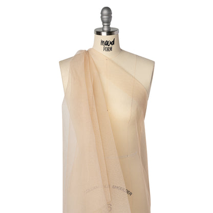 Stiff Polyester Tulle - Nude - Famous Australian Designer Deadstock