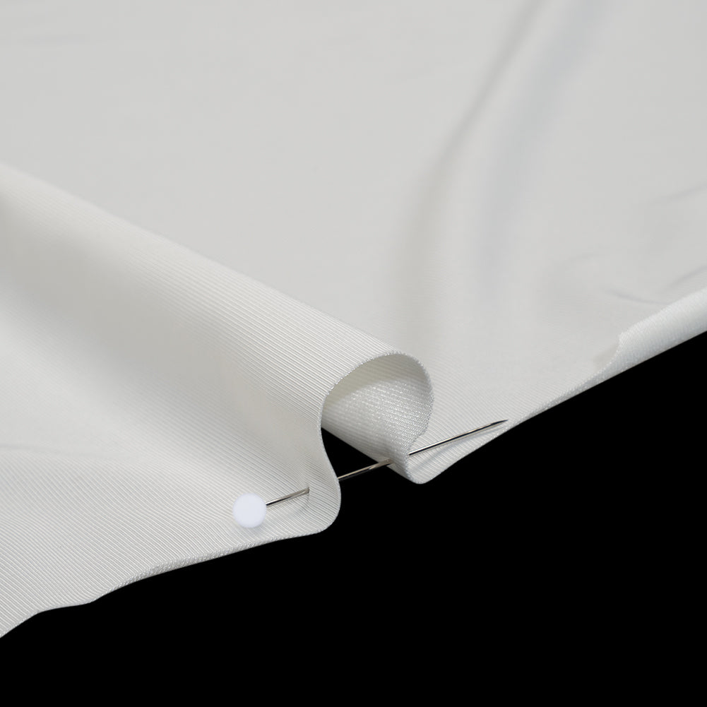 Stretch Polyester Jersey - Ivory - Famous Australian Designer Deadstock - Detail