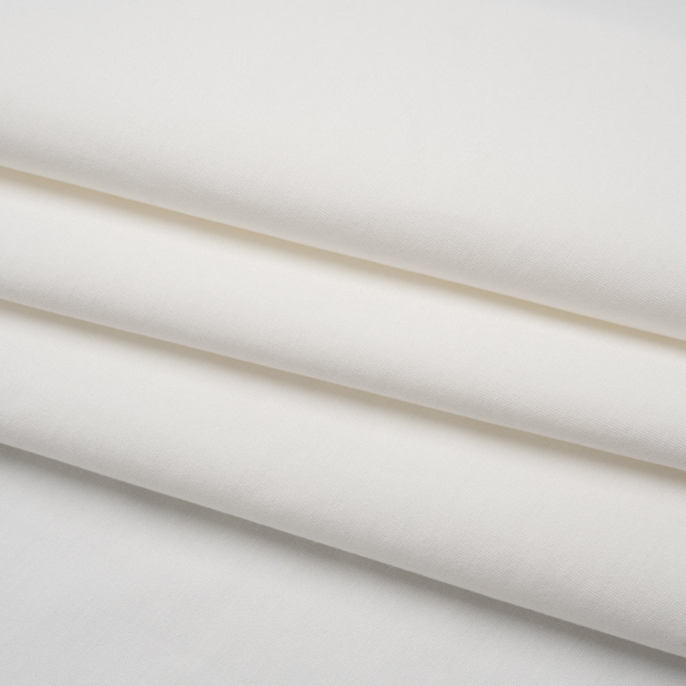 Stretch Viscose and Polyamide Ponte Knit - Off White - Famous Australian Designer Deadstock - Folded