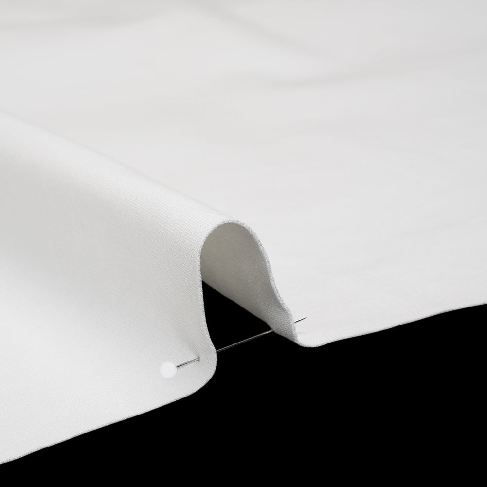 Stretch Viscose and Polyamide Ponte Knit - Off White - Famous Australian Designer Deadstock - Detail