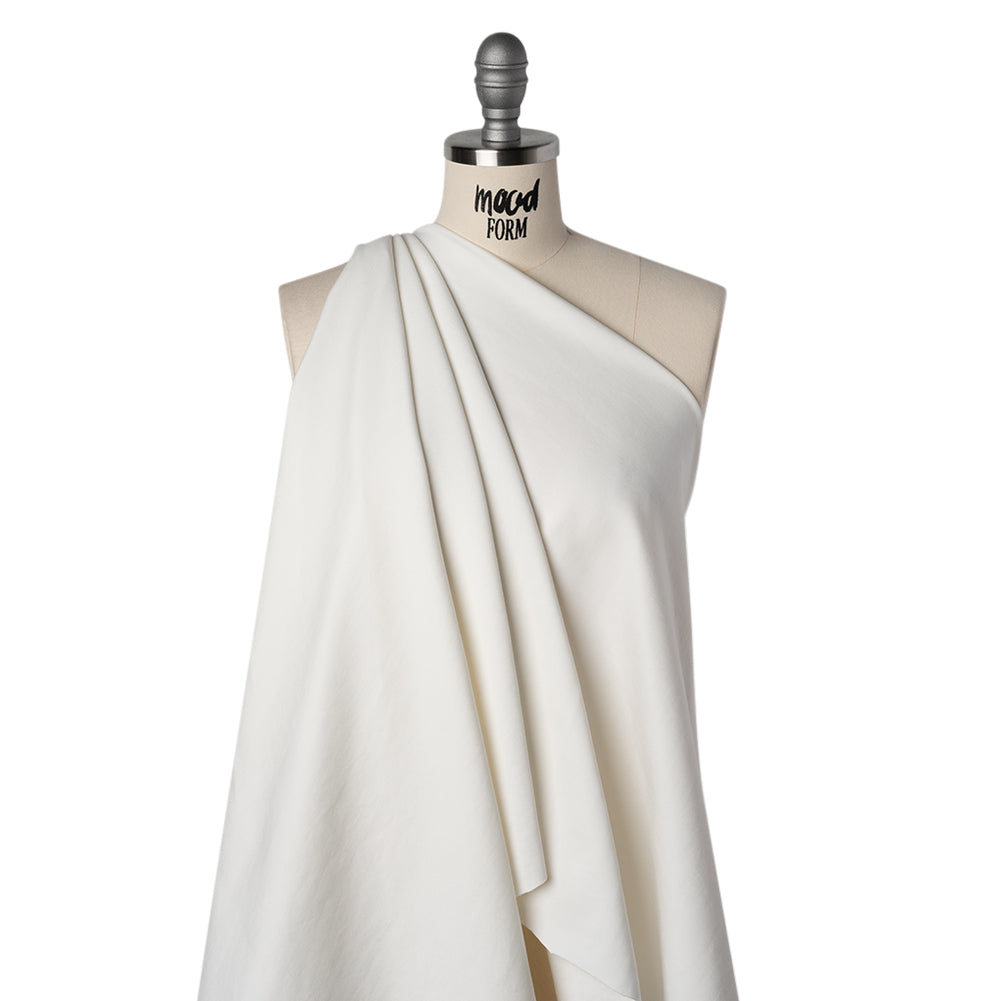 Stretch Viscose and Polyamide Ponte Knit - Off White - Famous Australian Designer Deadstock - Drape