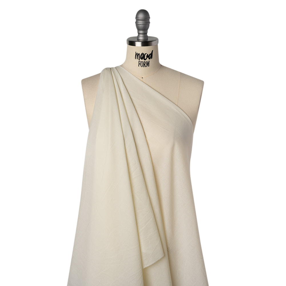Cotton Voile Lining - Light Ivory - Famous Australian Designer Deadstock - Drape