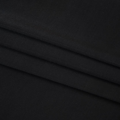 Stretch Polyester Jersey - Black - Famous Australian Designer Deadstock