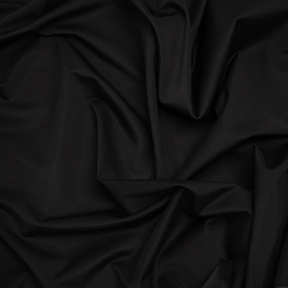 Stretch Polyester Jersey - Black - Famous Australian Designer Deadstock