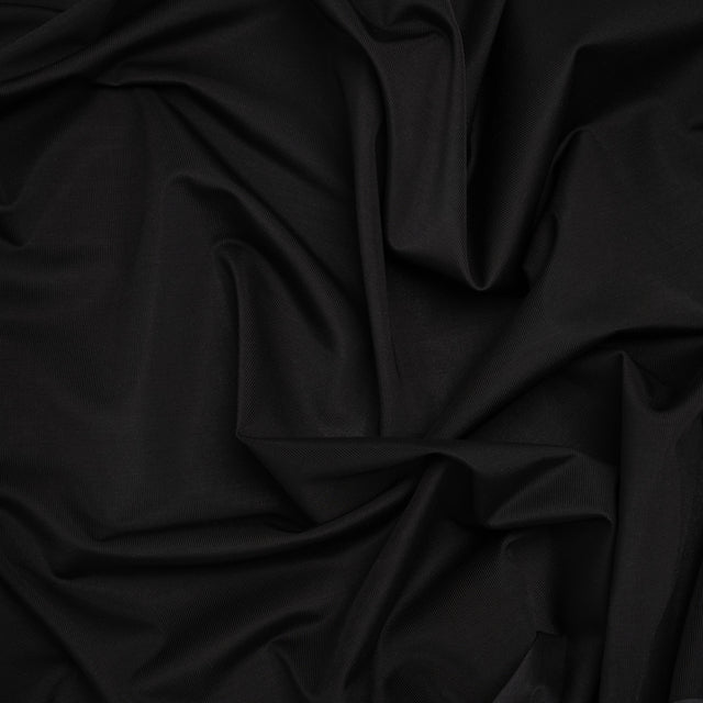 Stretch Polyester Jersey - Black - Famous Australian Designer Deadstock