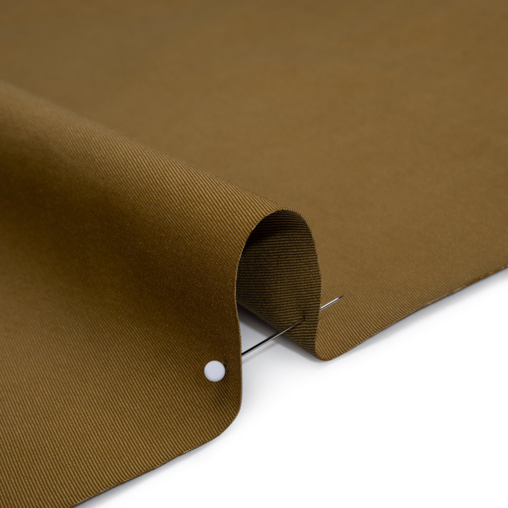 Cotton and Viscose Twill - Olive - Famous Australian Designer Deadstock - Detail