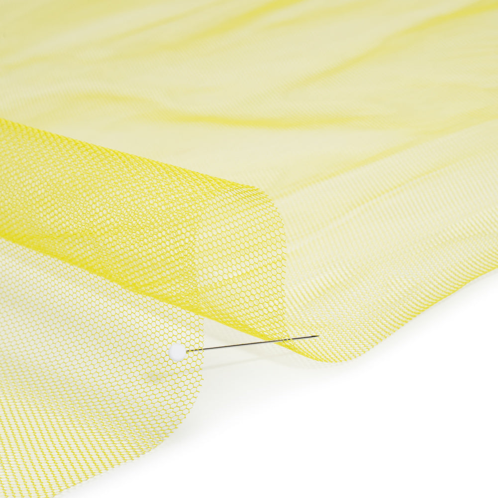 Stiff Polyester Tulle - Lemon Yellow - Famous Australian Designer Deadstock - Detail