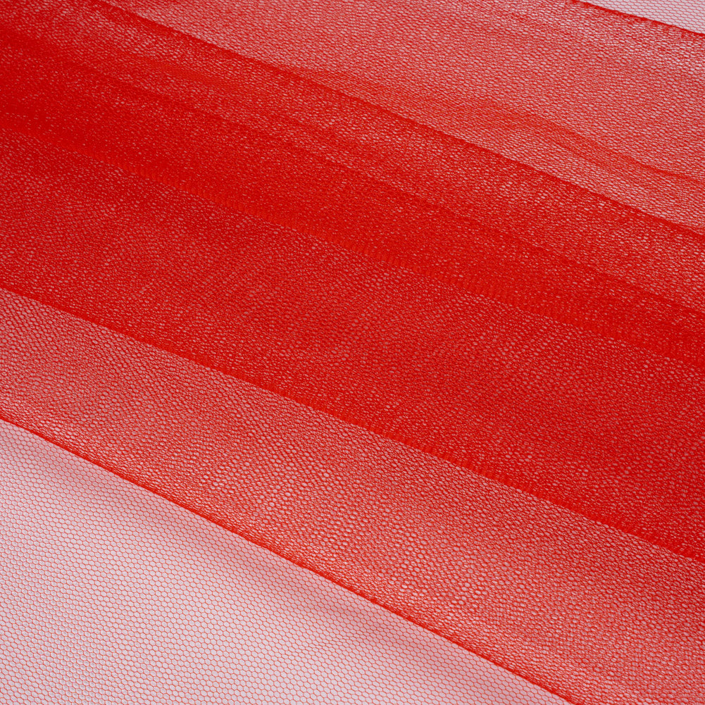 Stiff Polyester Tulle - Red - Famous Australian Designer Deadstock - Folded