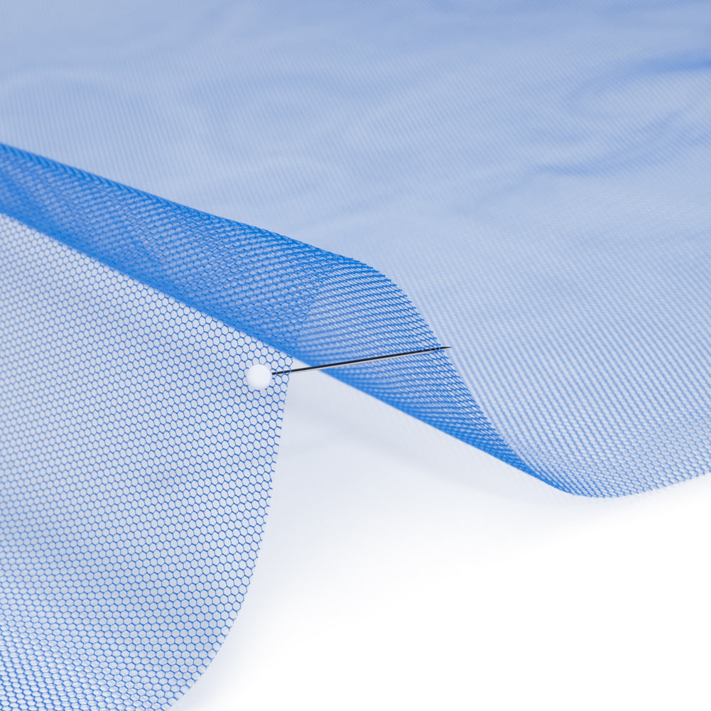 Stiff Polyester Tulle - Blue - Famous Australian Designer Deadstock - Detail
