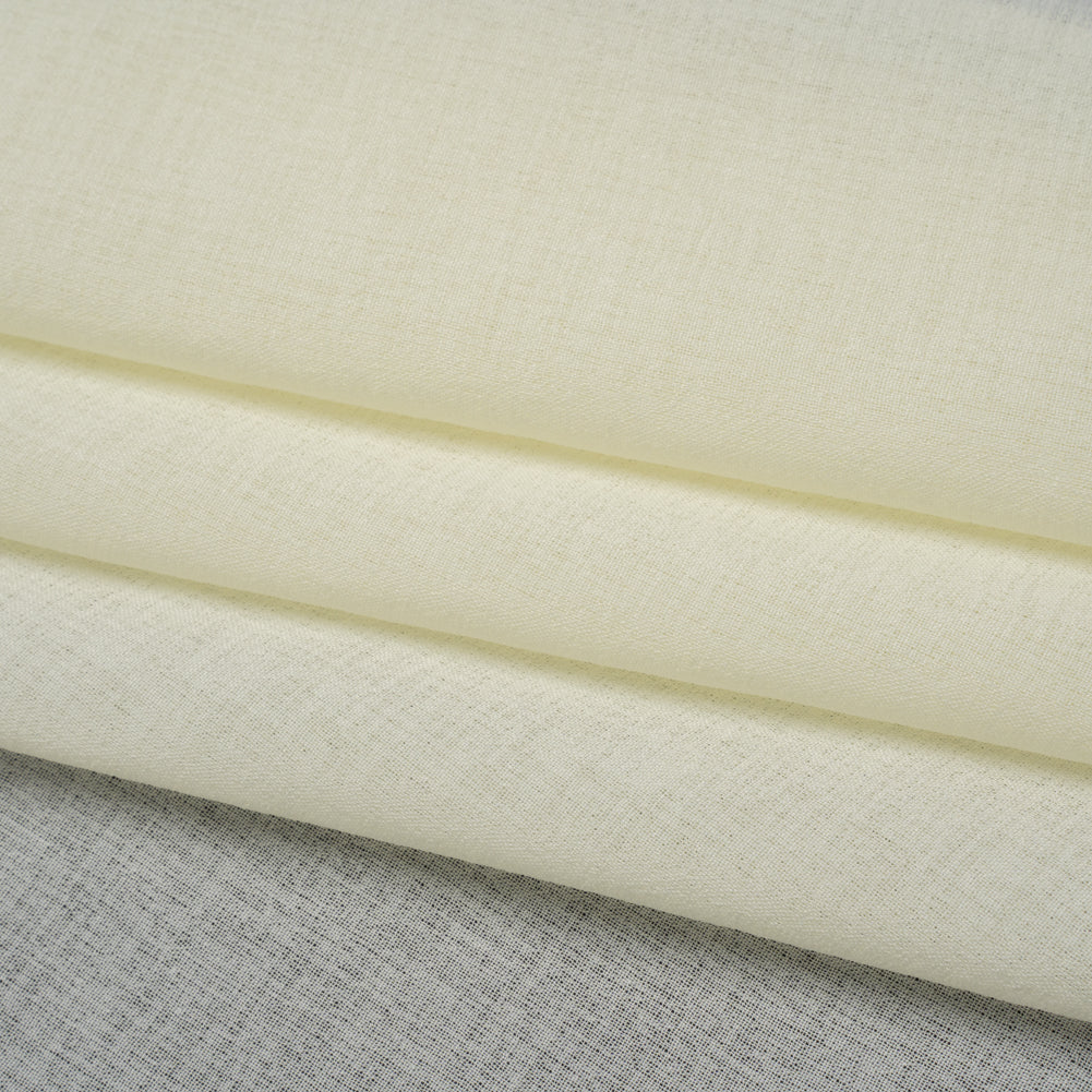 Crisp Polyester Gauze - Lemon Juice - Famous Australian Famous Australian Designer Deadstock - Folded