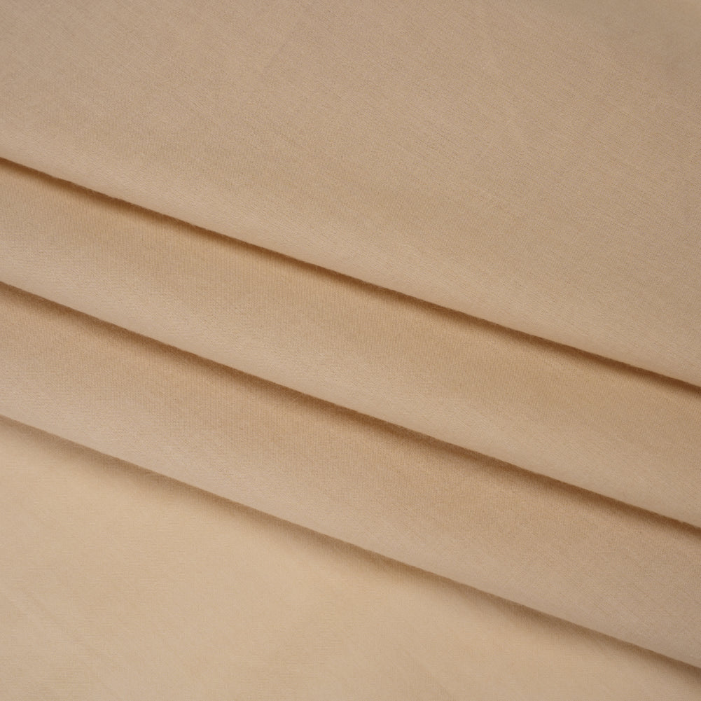 Cotton Voile Lining - Amberlight Beige - Famous Australian Designer Deadstock - Folded