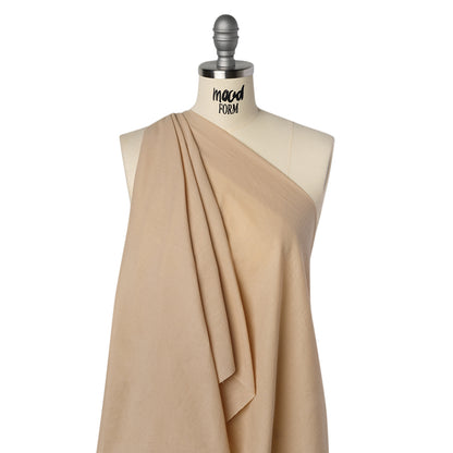 Cotton Voile Lining - Amberlight Beige - Famous Australian Designer Deadstock