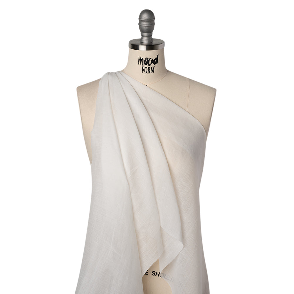 Lightweight Ramie Woven - Ivory - Famous Australian Designer Deadstock - Drape