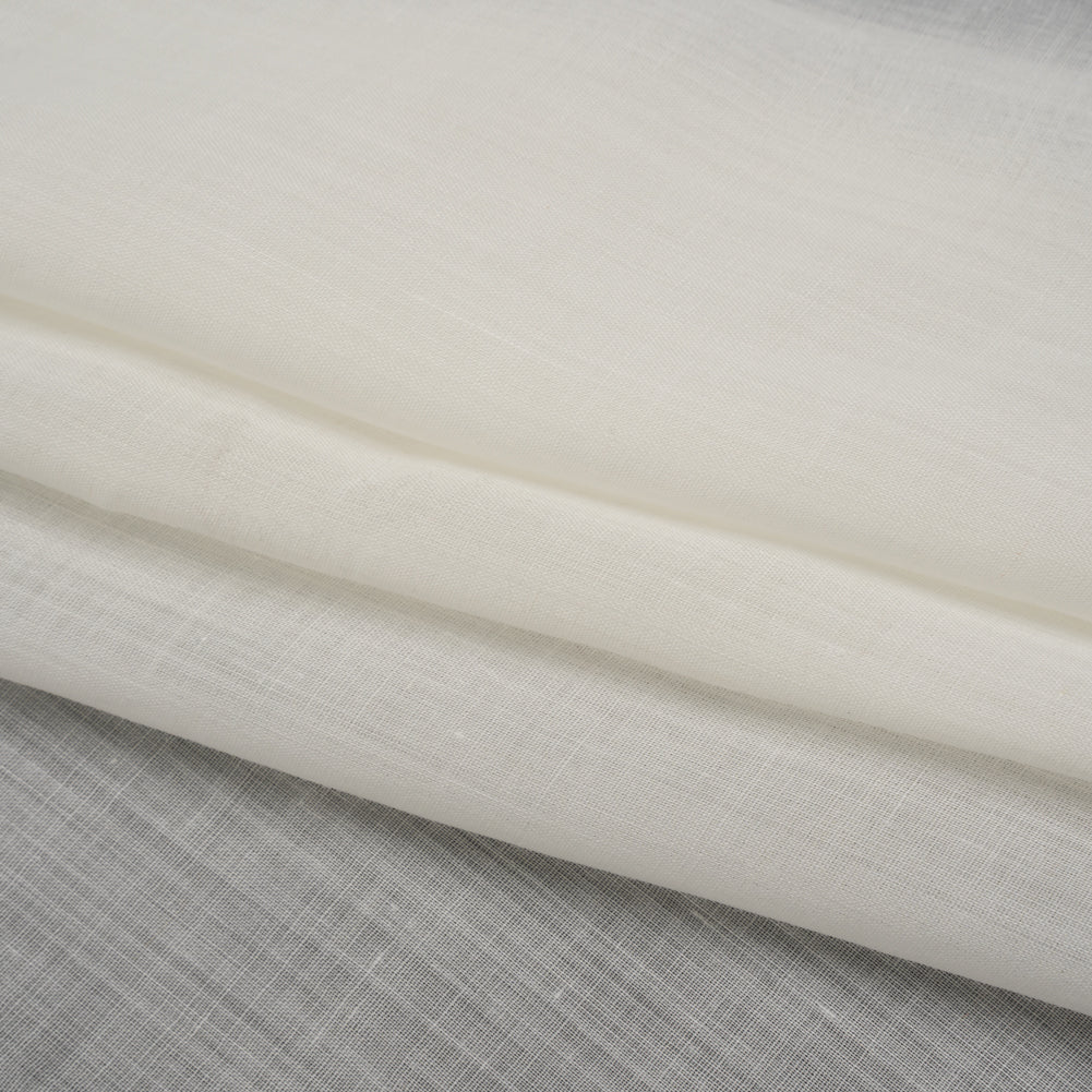Lightweight Ramie Woven - Cream - Famous Australian Designer Deadstock - Folded