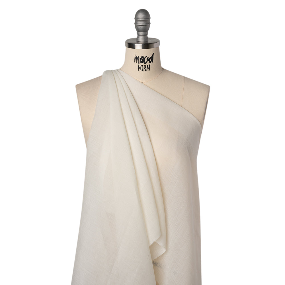Lightweight Ramie Woven - Cream - Famous Australian Designer Deadstock - Drape