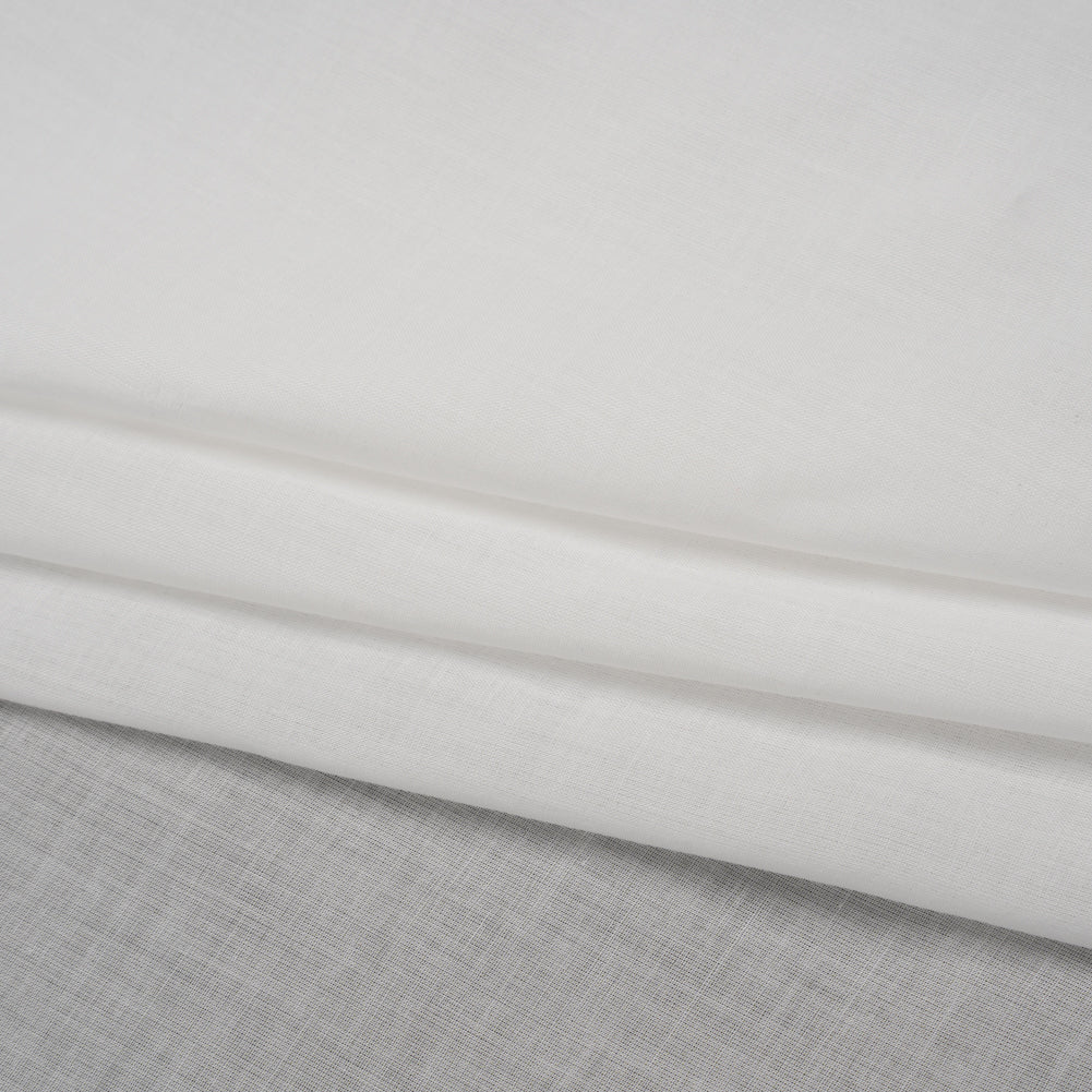 Cotton Voile Lining - Swan White - Famous Australian Designer Deadstock - Folded