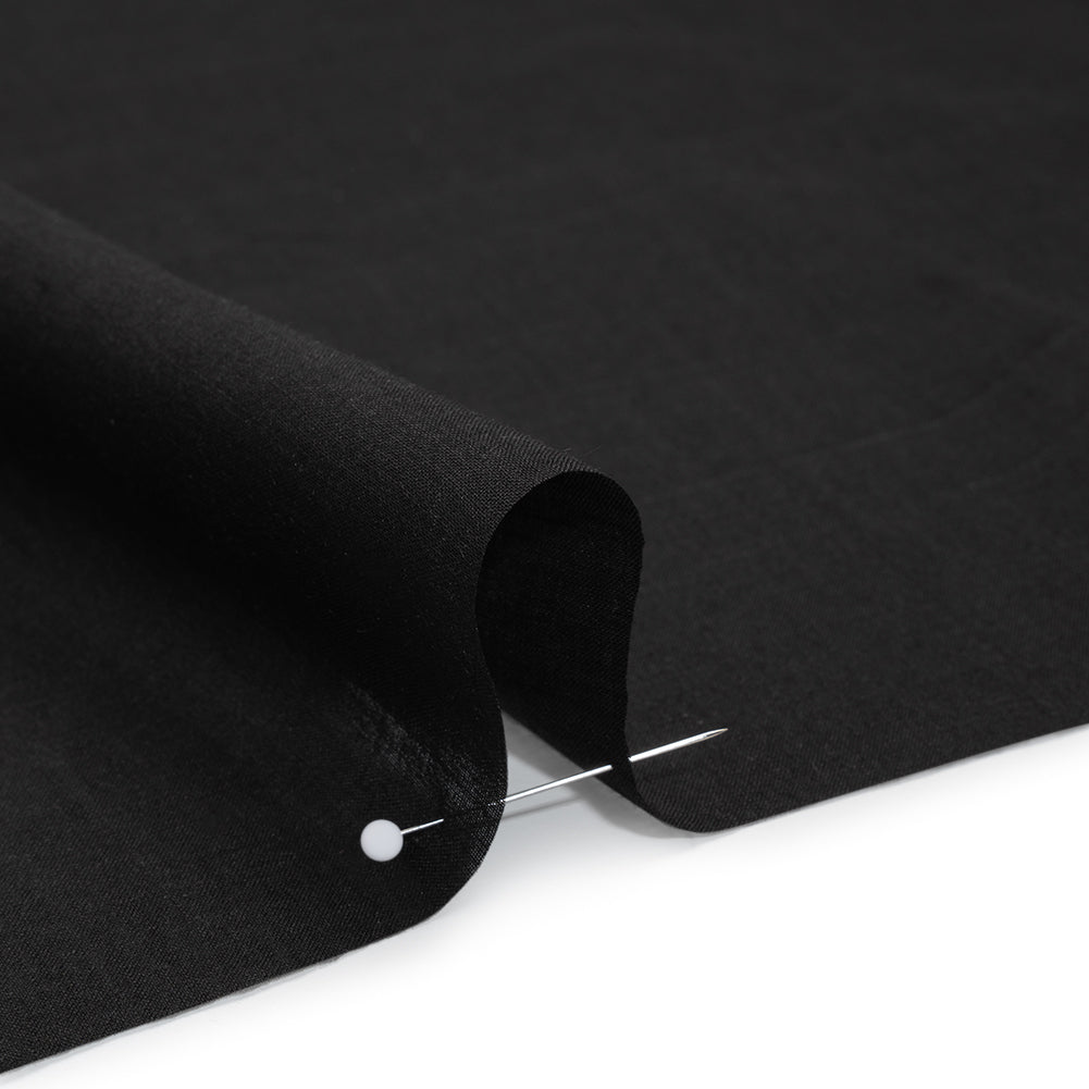 Textured Cotton Lawn - Black - Detail