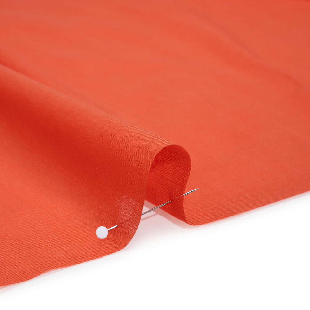 Cotton Voile Lining - Tangerine Tango - Famous Australian Designer Deadstock - Detail