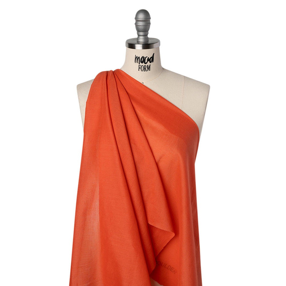 Cotton Voile Lining - Tangerine Tango - Famous Australian Designer Deadstock - Drape