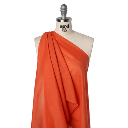Cotton Voile Lining - Tangerine Tango - Famous Australian Designer Deadstock