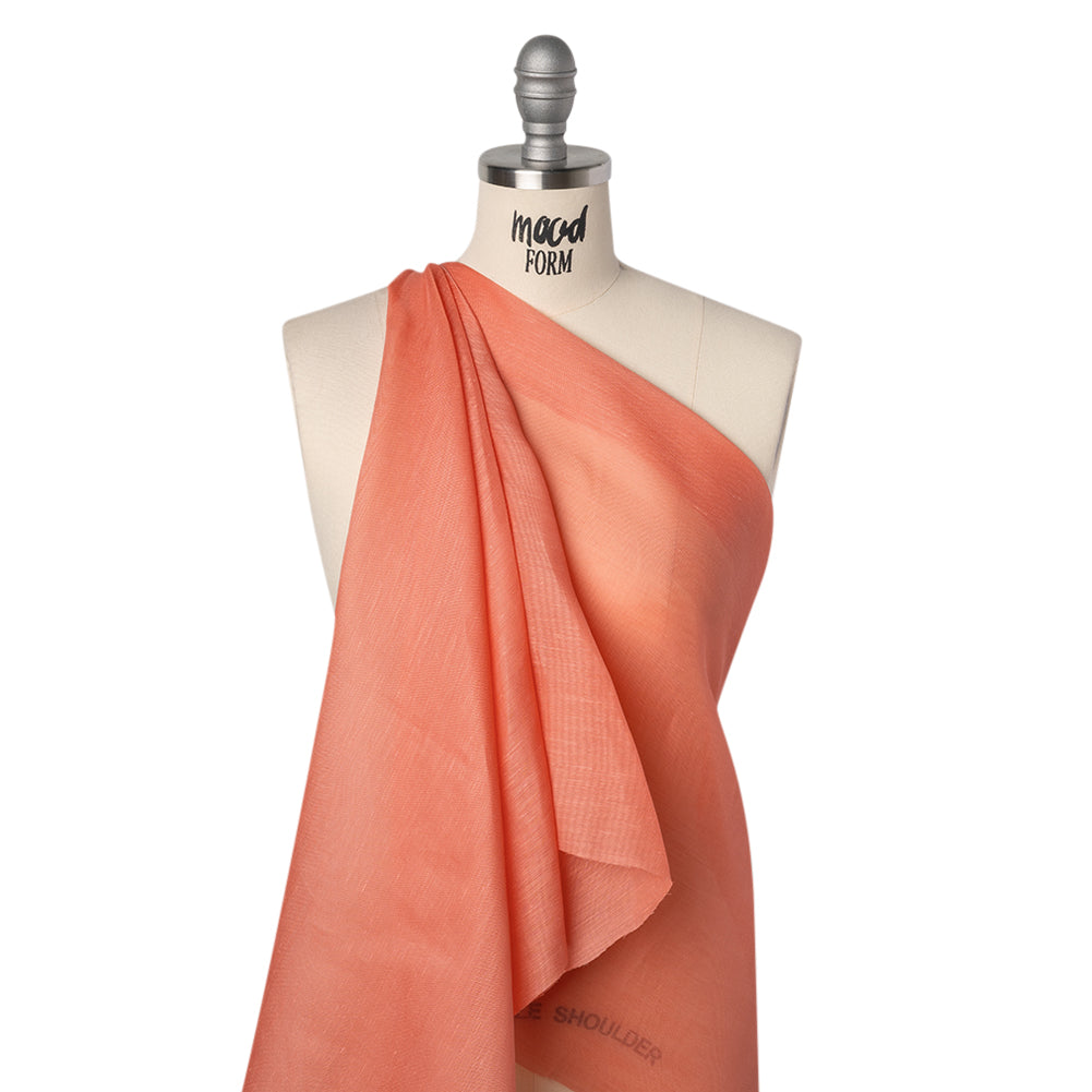 Cotton, Polyester and Silk Scrim - Guava - Famous Australian Designer Deadstock - Drape