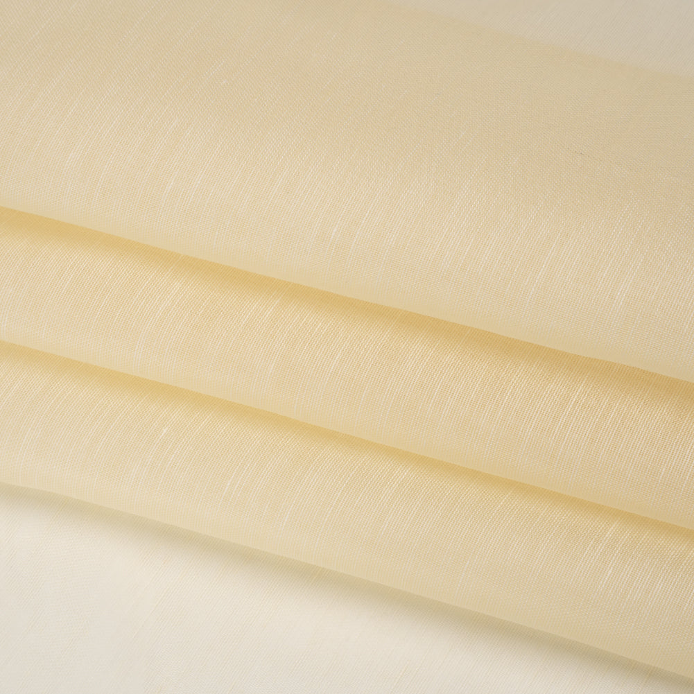 Linen and Silk Scrim - Shortbread - Famous Australian Designer Deadstock - Folded