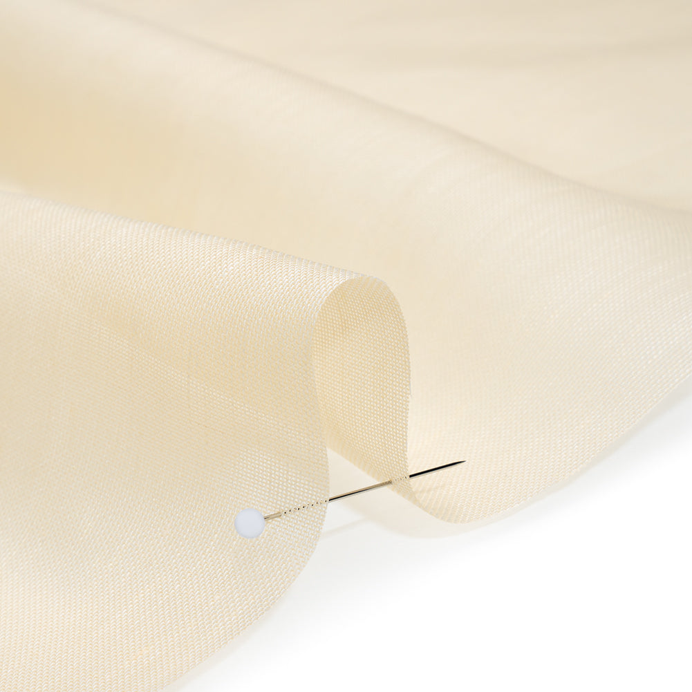 Linen and Silk Scrim - Shortbread - Famous Australian Designer Deadstock - Detail