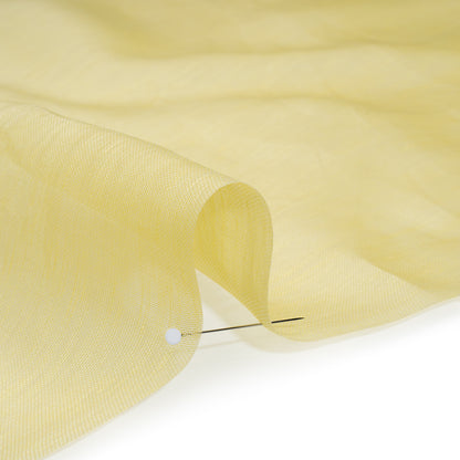 Linen and Silk Scrim - Light Lemon - Famous Australian Designer Deadstock