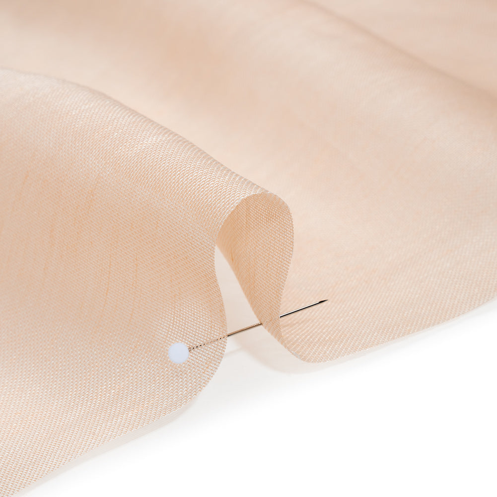 Linen and Silk Scrim - Light Peach - Famous Australian Designer Deadstock - Detail