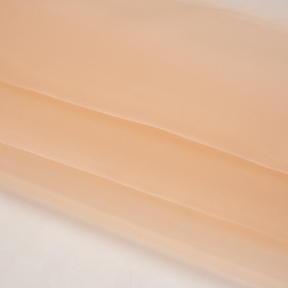 Silk Organza - Peach - Famous Australian Designer Deadstock Folded