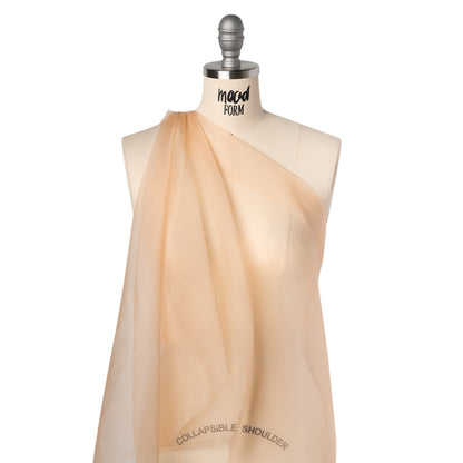 Silk Organza - Peach - Famous Australian Designer Deadstock Drape