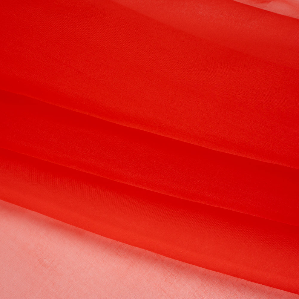 Silk Organza - Tomato Red - Famous Australian Designer Deadstock Folded