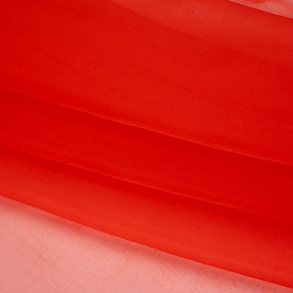 Silk Organza - Tomato Red - Famous Australian Designer Deadstock Folded