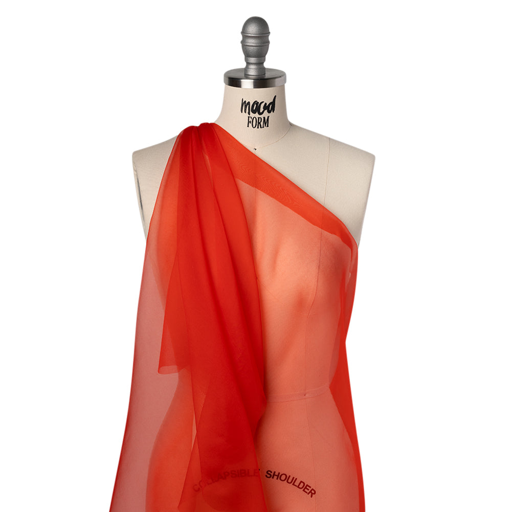 Silk Organza - Tomato Red - Famous Australian Designer Deadstock Drape
