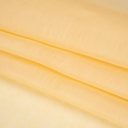 Linen and Silk Scrim - Popcorn Butter Yellow - Famous Australian Designer Deadstock