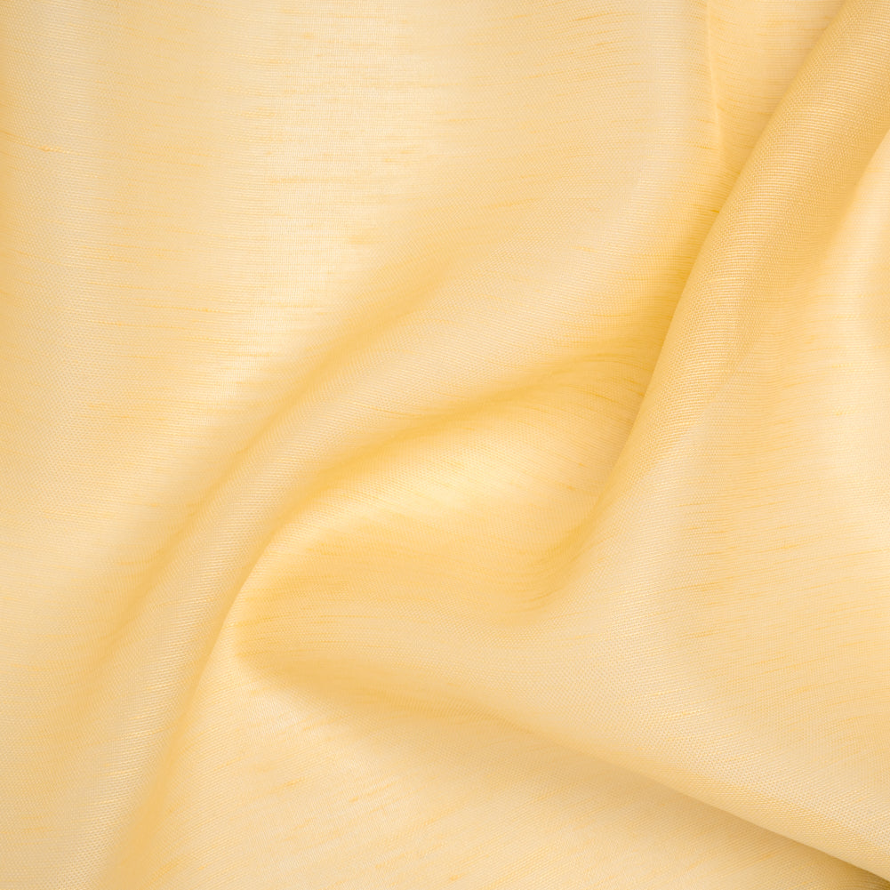 Linen and Silk Scrim - Popcorn Butter Yellow - Famous Australian Designer Deadstock