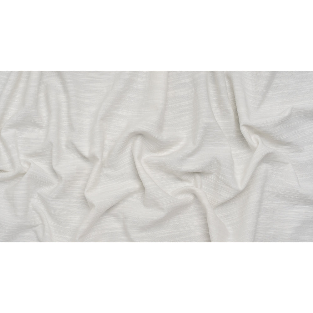 Slubbed Heavy Cotton and Linen Woven - Off White - Famous Australian Designer Deadstock - Full