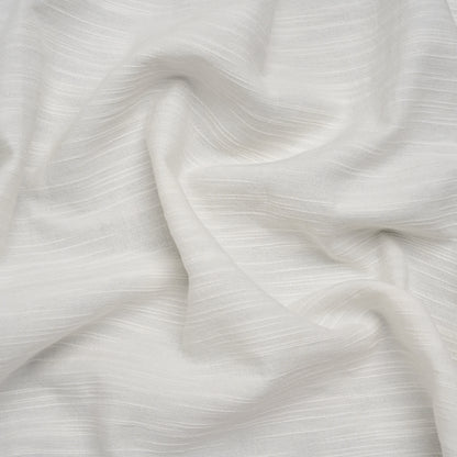 Slubbed Heavy Cotton and Linen Woven - Off White - Famous Australian Designer Deadstock