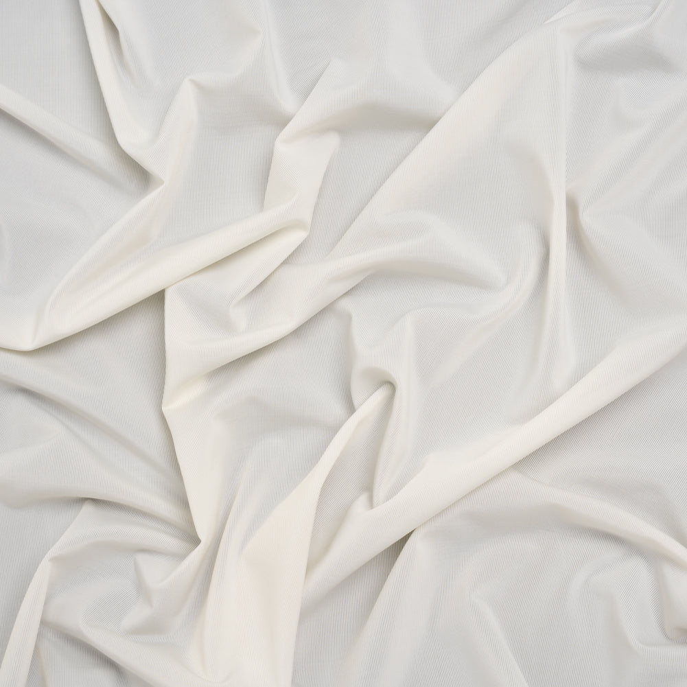 Stretch Polyester Jersey - White Asparagus - Famous Australian Designer Deadstock