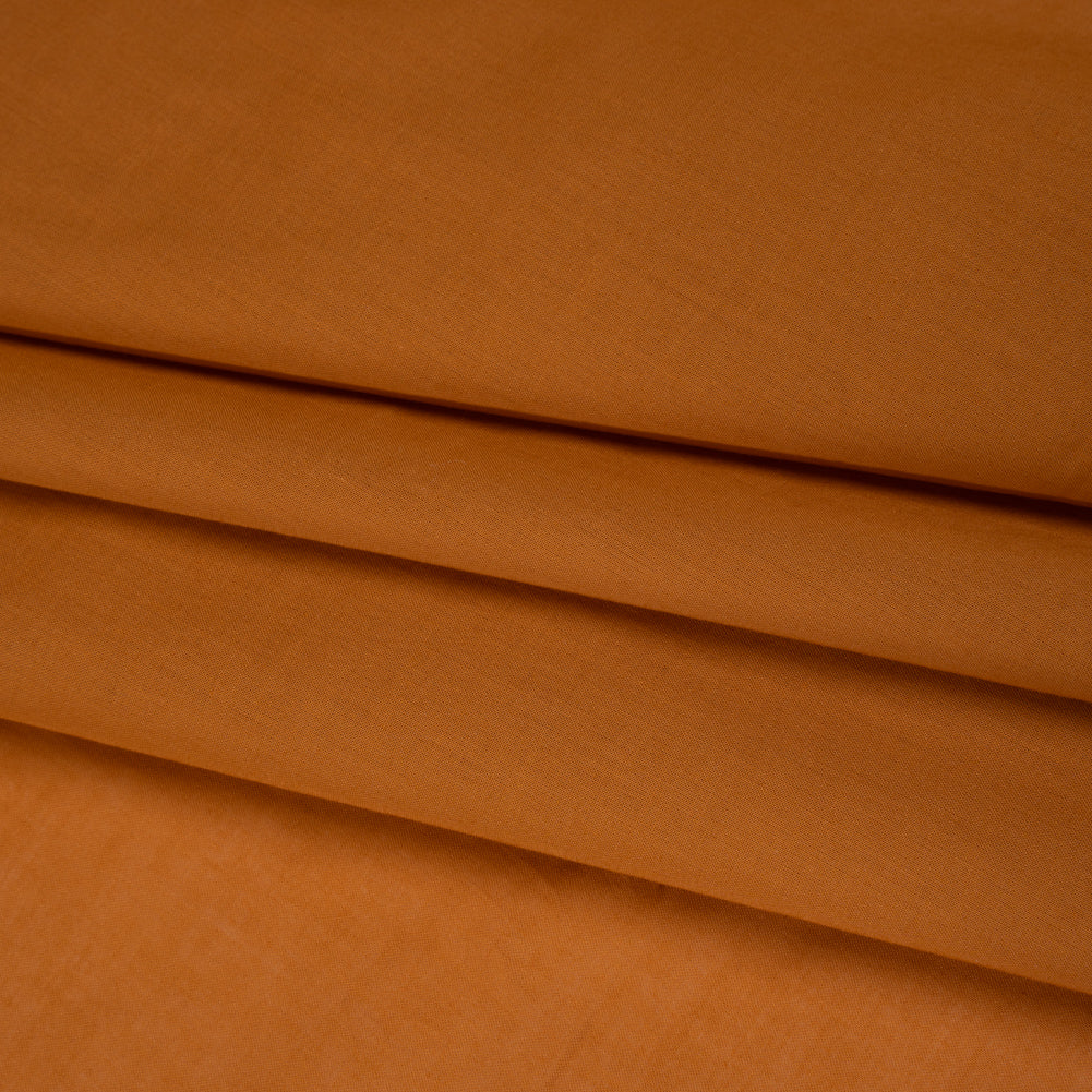 Cotton Voile Lining - Burnt Orange - Famous Australian Designer Deadstock - Folded