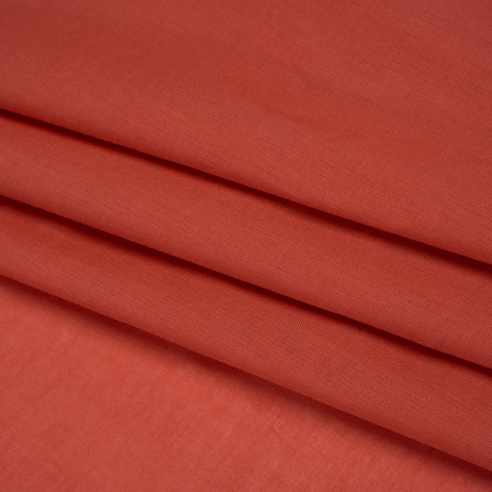 Cotton Voile Lining - Paprika - Famous Australian Designer Deadstock - Folded