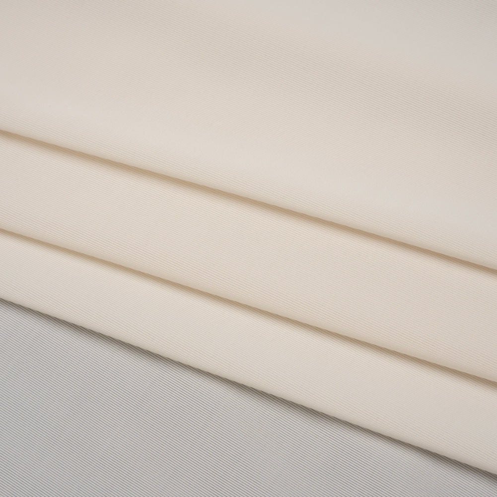 Stretch Polyester Jersey - Bleached Sand - Famous Australian Designer Deadstock - Folded