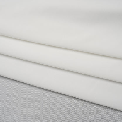 Stretch Polyester Jersey - Snow White - Famous Australian Designer Deadstock