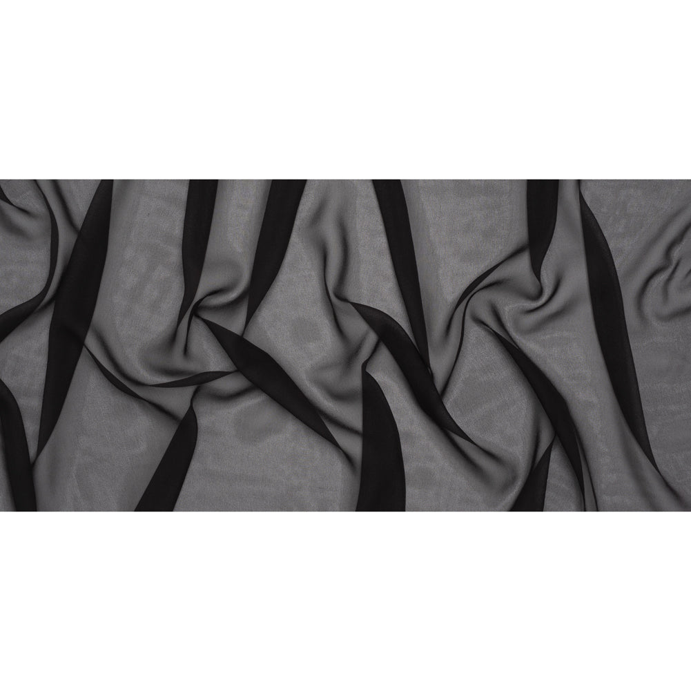 Silk Chiffon - Black - Famous Australian Designer Deadstock - Full