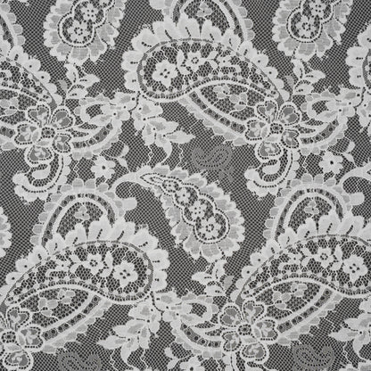 Cotton Blend Re-Embroidered Lace - Cloud Dancer Paisley and Floral - Famous Australian Designer Deadstock