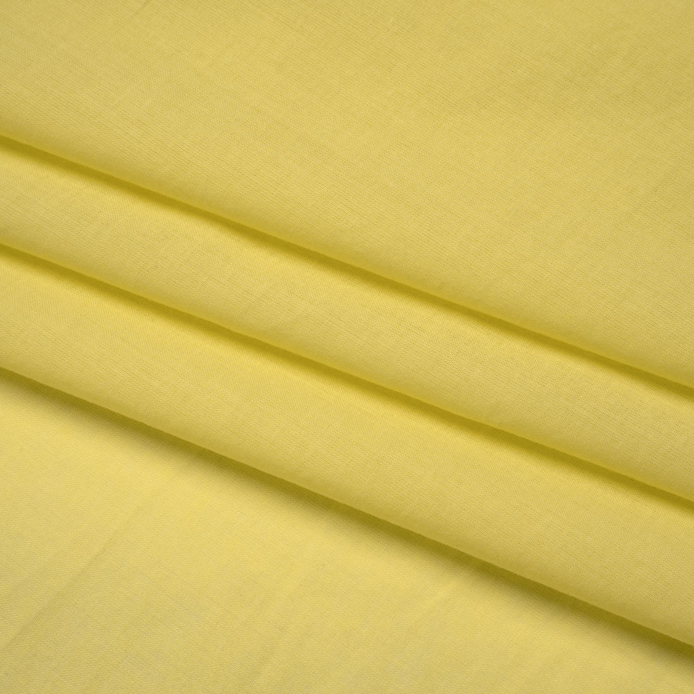 Cotton Voile Lining - Bright Lemon - Famous Australian Designer Deadstock - Folded