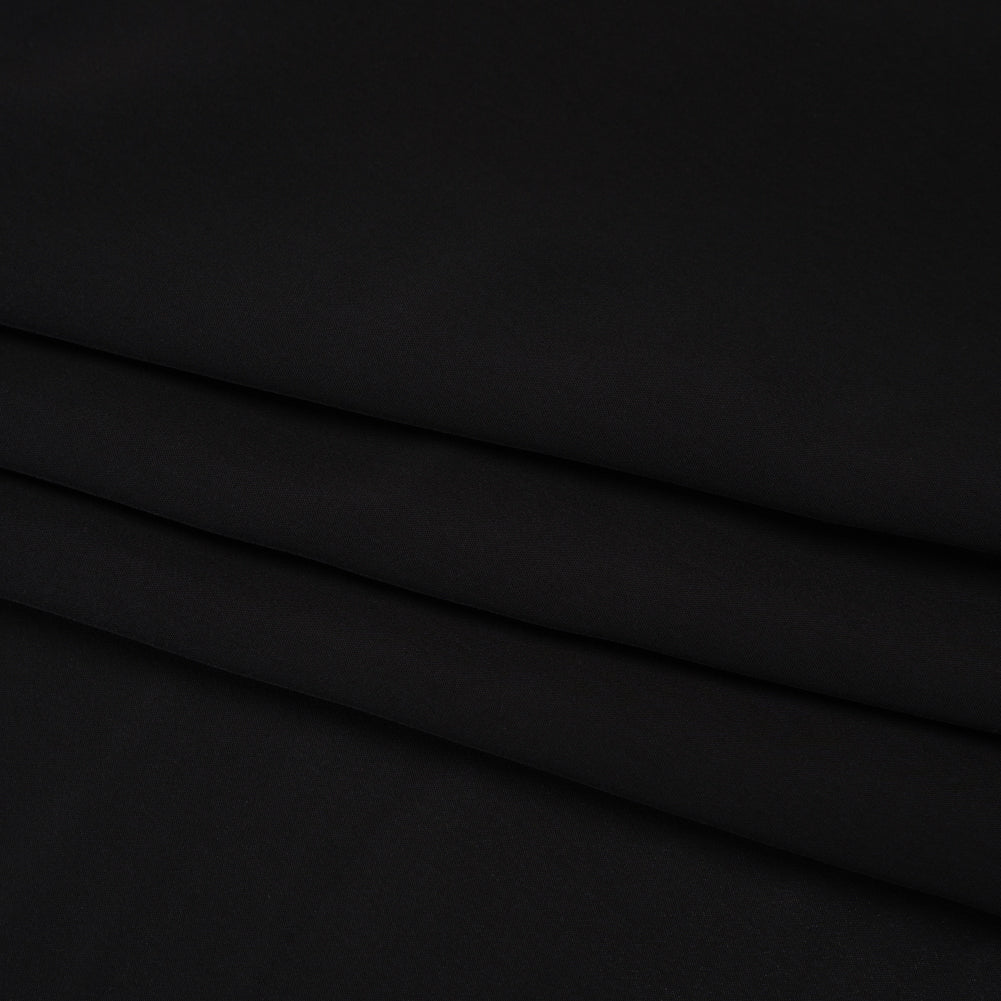 Viscose Crepe de Chine - Black - Famous Australian Designer Deadstock - Folded