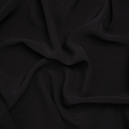 Viscose Crepe de Chine - Black - Famous Australian Designer Deadstock