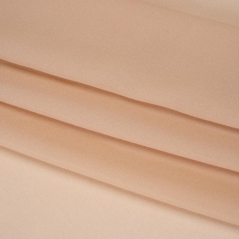 Viscose Georgette - Apricot Tan - Famous Australian Designer Deadstock - Folded